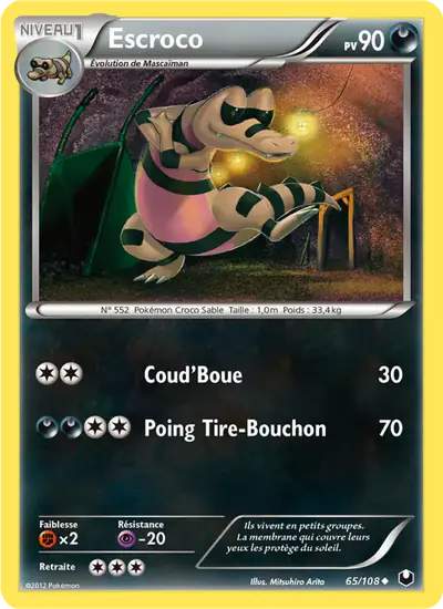 Image de la carte Pokemon Escroco 65/108