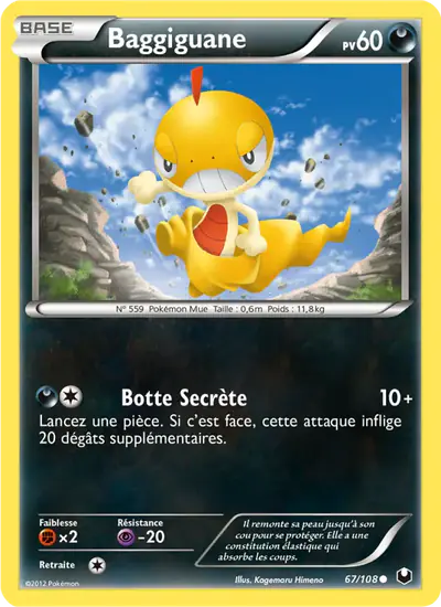 Image de la carte Pokemon Baggiguane 67/108