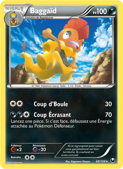 Image de la carte Pokemon Baggaïd 68/108