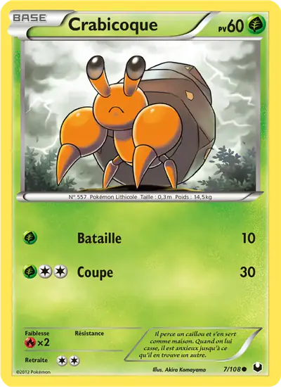 Image de la carte Pokemon Crabicoque 7/108