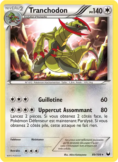 Image de la carte Pokemon Tranchodon 89/108