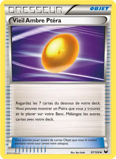 Image de la carte Pokemon Vieil Ambre Ptéra 97/108