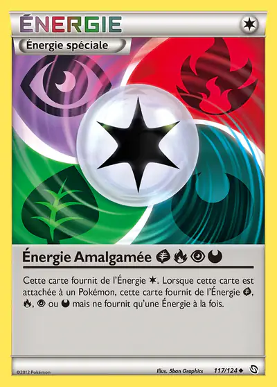 Carte Pokémon Énergie Amalgamée {G}{R}{P}{D} 117/124 — Dragons Éxaltés