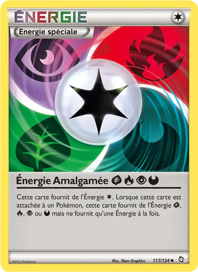 Image de la carte Pokemon Énergie Amalgamée GrassFirePsychicDarkness 117/124