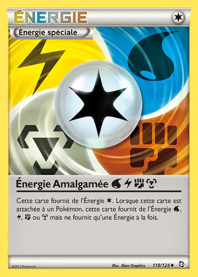 Carte Pokémon Énergie Amalgamée {W}{L}{F}{M} 118/124 — Dragons Éxaltés