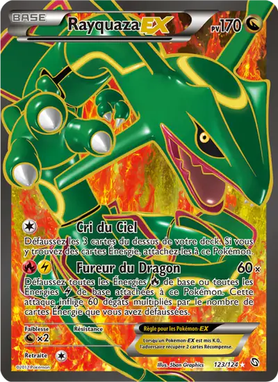Image de la carte Pokemon Rayquaza EX 123/124