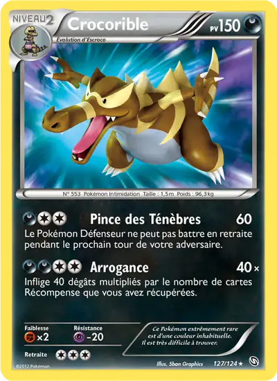 Image de la carte Pokemon Crocorible 127/124