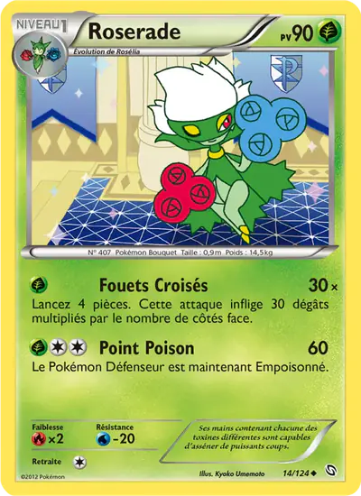 Image de la carte Pokemon Roserade 14/124