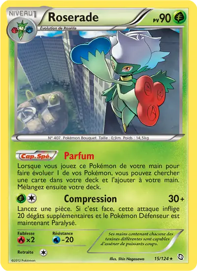 Image de la carte Pokemon Roserade 15/124