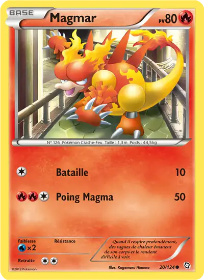 Image de la carte Pokemon Magmar 20/124