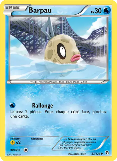 Image de la carte Pokemon Barpau 27/124