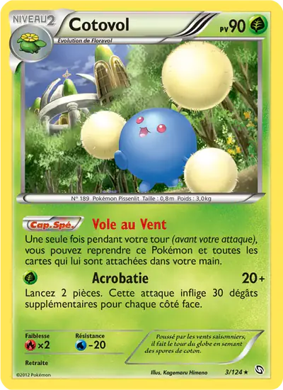 Image de la carte Pokemon Cotovol 3/124