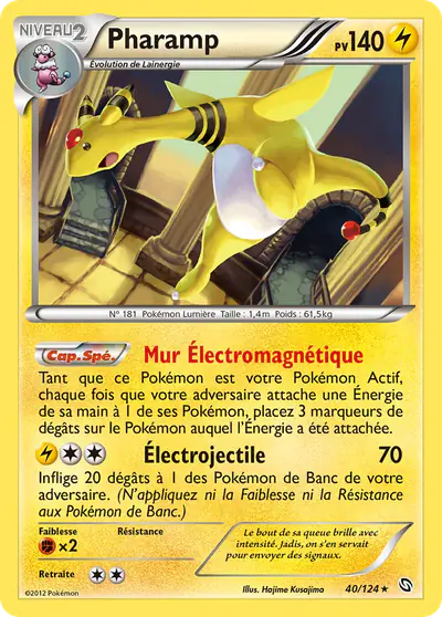 Image de la carte Pokemon Pharamp 40/124