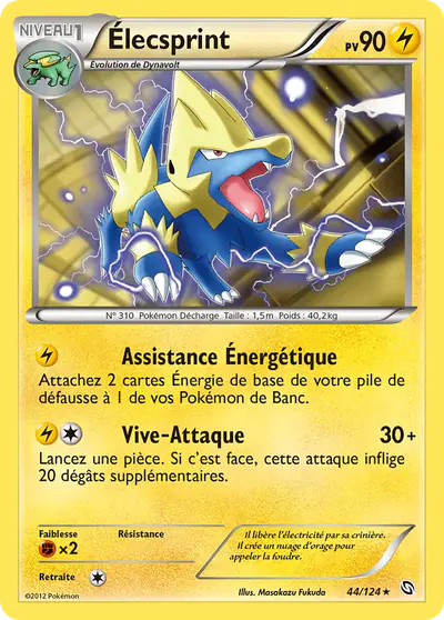 Image de la carte Pokemon Élecsprint 44/124