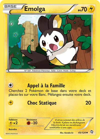 Image de la carte Pokemon Emolga 45/124