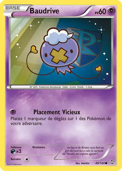 Image de la carte Pokemon Baudrive 49/124