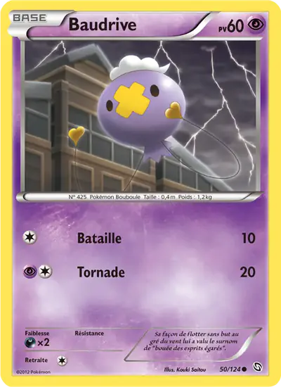 Image de la carte Pokemon Baudrive 50/124
