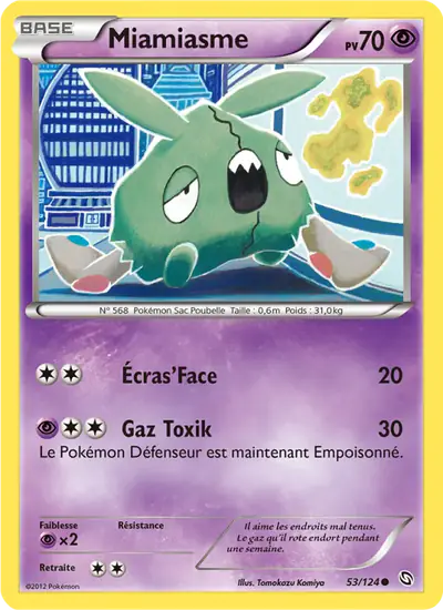 Image de la carte Pokemon Miamiasme 53/124