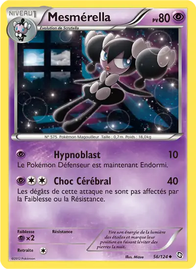 Image de la carte Pokemon Mesmérella 56/124
