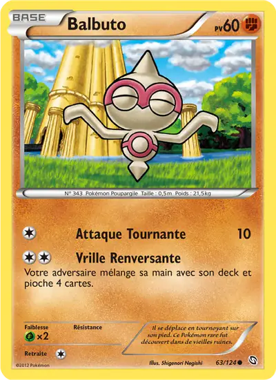 Image de la carte Pokemon Balbuto 63/124