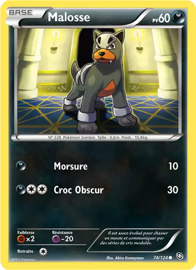 Image de la carte Pokemon Malosse 74/124