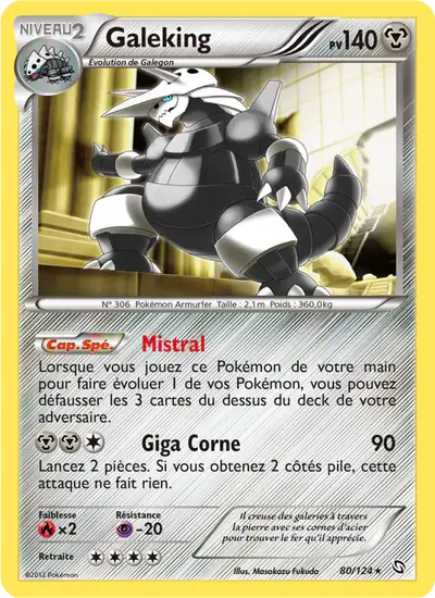 Image de la carte Pokemon Galeking 80/124