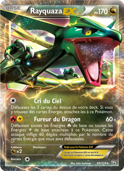 Image de la carte Pokemon Rayquaza EX 85/124