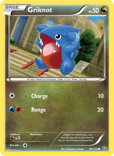 Image de la carte Pokemon Griknot 86/124