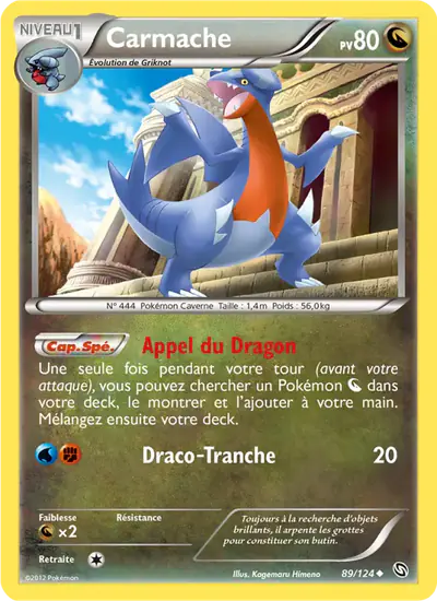 Image de la carte Pokemon Carmache 89/124