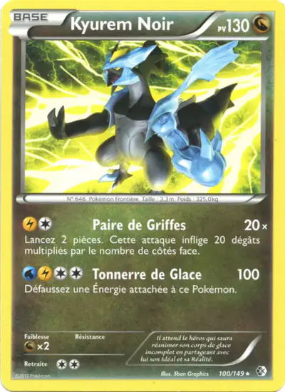 Image de la carte Pokemon Kyurem Noir 100/149