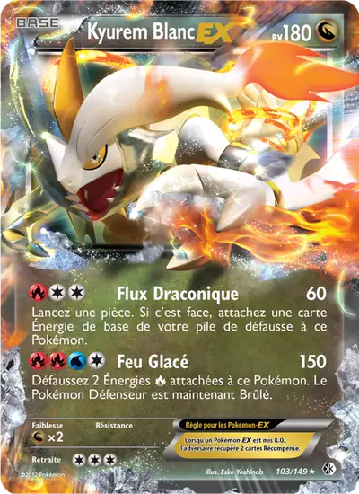 Image de la carte Pokemon Kyurem Blanc EX 103/149