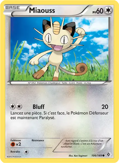 Image de la carte Pokemon Miaouss 106/149