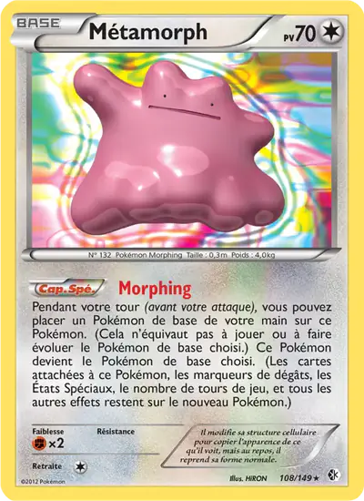 Image de la carte Pokemon Métamorph 108/149