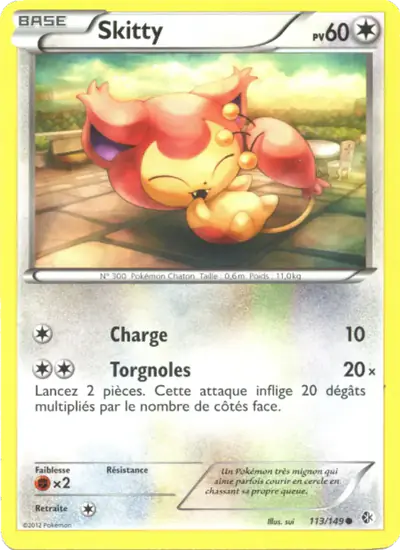 Image de la carte Pokemon Skitty 113/149