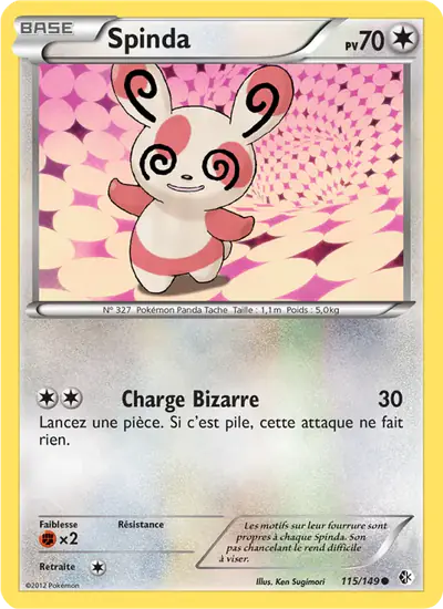 Image de la carte Pokemon Spinda 115/149