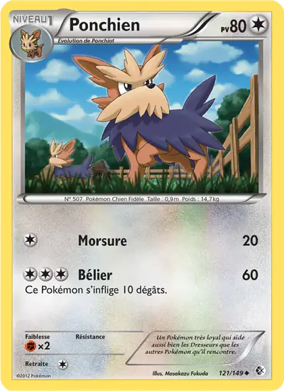 Image de la carte Pokemon Ponchien 121/149