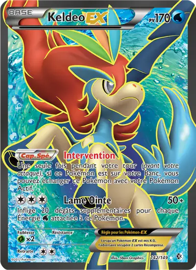 Image de la carte Pokemon Keldeo EX 142/149
