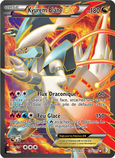 Image de la carte Pokemon Kyurem Blanc EX 146/149