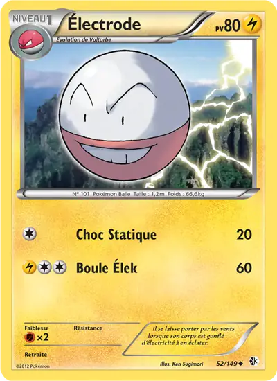 Image de la carte Pokemon Électrode 52/149