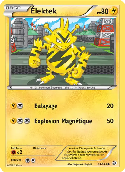 Image de la carte Pokemon Élektek 53/149