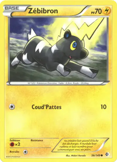 Image de la carte Pokemon Zébibron 56/149
