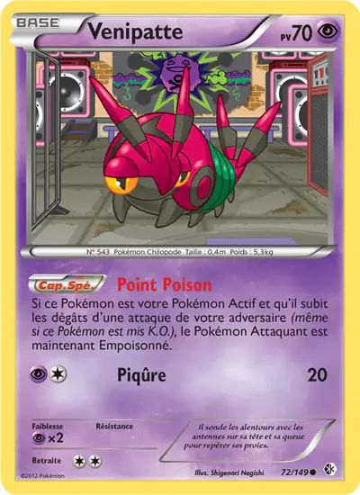 Image de la carte Pokemon Venipatte 72/149