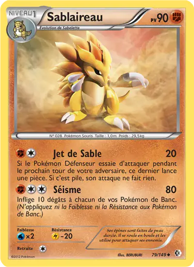 Image de la carte Pokemon Sablaireau 79/149