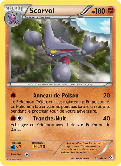 Image de la carte Pokemon Scorvol 81/149