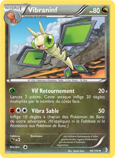 Image de la carte Pokemon Vibraninf 98/149