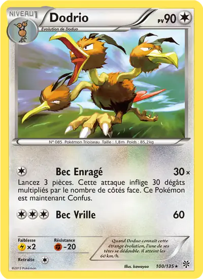 Image de la carte Pokemon Dodrio 100/135