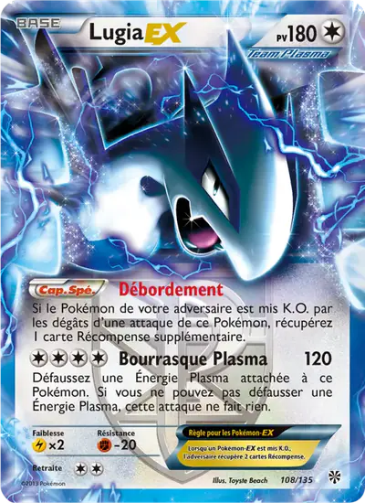 Image de la carte Pokemon Lugia EX 108/135