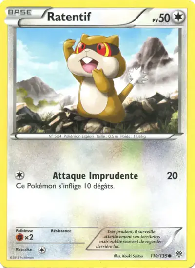 Image de la carte Pokemon Ratentif 110/135