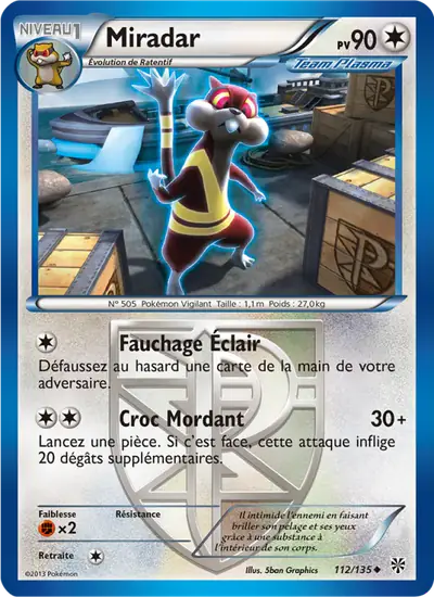 Image de la carte Pokemon Miradar 112/135