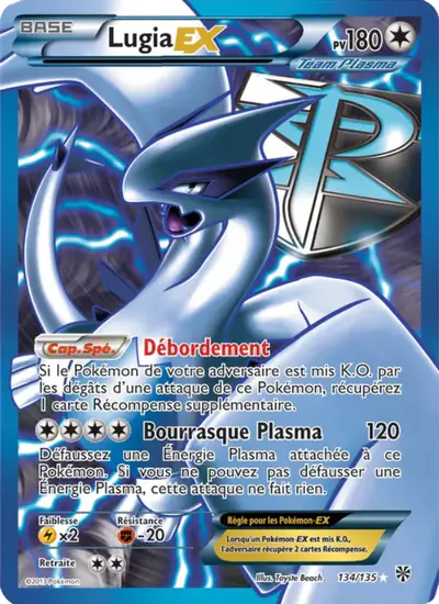 Image de la carte Pokemon Lugia EX 134/135